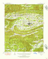Download a high-resolution, GPS-compatible USGS topo map for Waldron, AR (1954 edition)