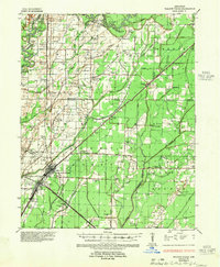 1935 Map of Walnut Ridge, 1955 Print