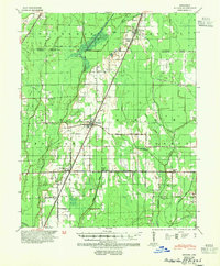 1939 Map of Weiner, AR, 1954 Print