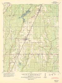 1939 Map of Weiner, 1941 Print