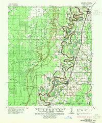1935 Map of Ashley County, AR, 1954 Print