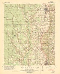 1939 Map of Wynne, 1941 Print