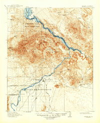 1911 Map of Parker, 1947 Print