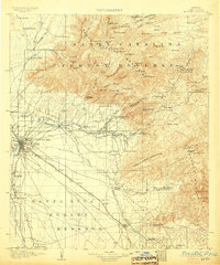 preview thumbnail of historical topo map of Tucson, AZ in 1905