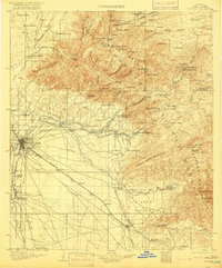 1905 Map of Tucson, AZ, 1916 Print