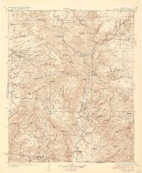 Download a high-resolution, GPS-compatible USGS topo map for Turret Peak, AZ (1933 edition)