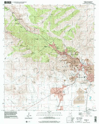 preview thumbnail of historical topo map of Bisbee, AZ in 1996