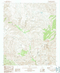 preview thumbnail of historical topo map of Graham County, AZ in 1989