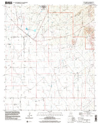 preview thumbnail of historical topo map of Graham County, AZ in 1996