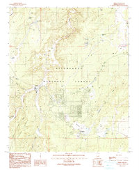 preview thumbnail of historical topo map of Navajo County, AZ in 1990