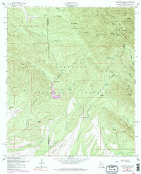 Download a high-resolution, GPS-compatible USGS topo map for Huachuca Peak, AZ (1990 edition)