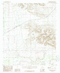 Download a high-resolution, GPS-compatible USGS topo map for Oatman Mountain, AZ (1986 edition)