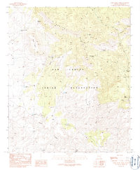 preview thumbnail of historical topo map of Graham County, AZ in 1989