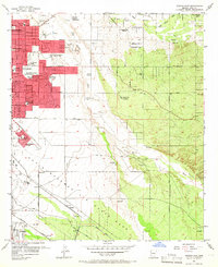 Download a high-resolution, GPS-compatible USGS topo map for Tucson East, AZ (1966 edition)