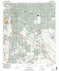 preview thumbnail of historical topo map of Tucson, AZ in 1992