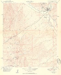 preview thumbnail of historical topo map of Winkelman, Pinal County, AZ in 1950
