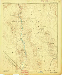 historical topo map of Mohave County, AZ in 1886