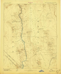 1892 Map of Camp Mohave, 1896 Print