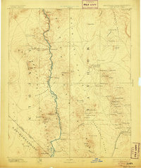 1892 Map of Camp Mohave, 1905 Print