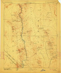 1892 Map of Camp Mohave, 1911 Print