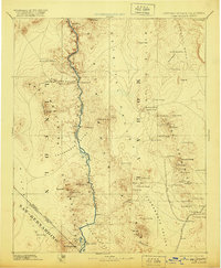 1892 Map of Camp Mohave, 1920 Print