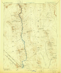 1892 Map of Camp Mohave, 1929 Print