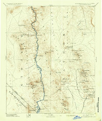 1892 Map of Camp Mohave, 1937 Print