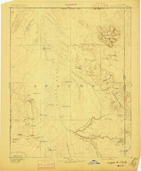 1892 Map of Canyon De Chelly, 1897 Print