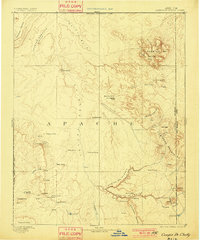 1892 Map of Canyon De Chelly, 1901 Print