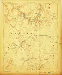 1892 Map of Diamond Creek, 1906 Print
