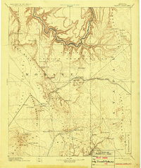 1892 Map of Diamond Creek, 1927 Print