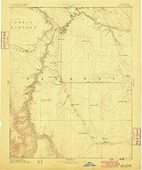 1886 Map of Echo Cliffs, 1899 Print