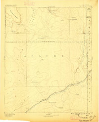 1892 Map of Fort Defiance, 1896 Print