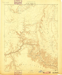 1886 Map of Mohave County, AZ, 1900 Print