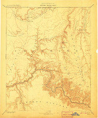 1886 Map of Kaibab, AZ, 1907 Print