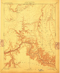 1886 Map of Kaibab, AZ, 1910 Print
