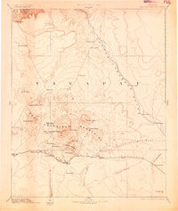 1894 Map of San Francisco Mtns, 1905 Print