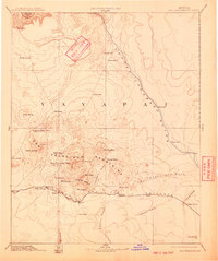 1894 Map of San Francisco Mtns, 1909 Print