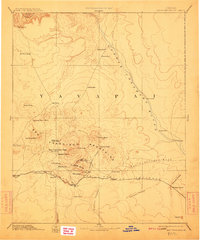 1894 Map of San Francisco Mtns, 1911 Print