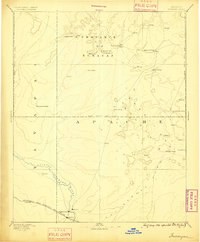 1886 Map of Tusayan, 1891 Print