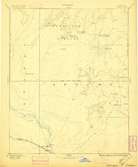 1883 Map of Tusayan, 1896 Print