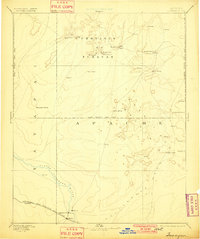 1886 Map of Tusayan, 1901 Print