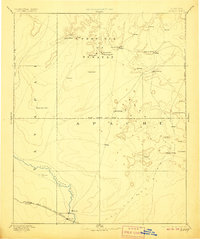 1886 Map of Tusayan, 1906 Print
