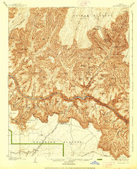 Download a high-resolution, GPS-compatible USGS topo map for Bright Angel, AZ (1938 edition)