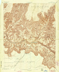 Download a high-resolution, GPS-compatible USGS topo map for Bright Angel, AZ (1906 edition)