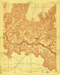 Download a high-resolution, GPS-compatible USGS topo map for Bright Angel, AZ (1909 edition)