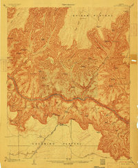 Download a high-resolution, GPS-compatible USGS topo map for Bright Angel, AZ (1912 edition)