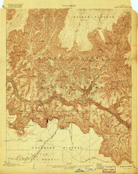 Download a high-resolution, GPS-compatible USGS topo map for Bright Angel, AZ (1920 edition)