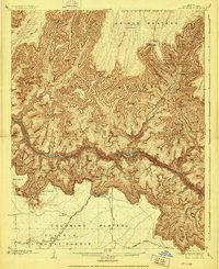 Download a high-resolution, GPS-compatible USGS topo map for Bright Angel, AZ (1927 edition)