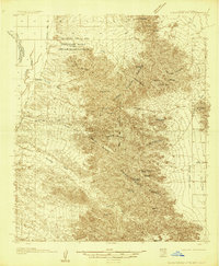 Download a high-resolution, GPS-compatible USGS topo map for Cunningham Mtn, AZ (1933 edition)